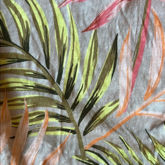 Skinnygirl Multicolor Leaf Print Top SM - Picture 9 of 11